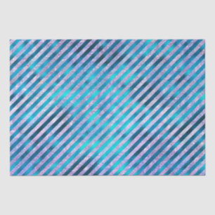 Papel De Seda Elegante azul-aqua tira feriados de Natal