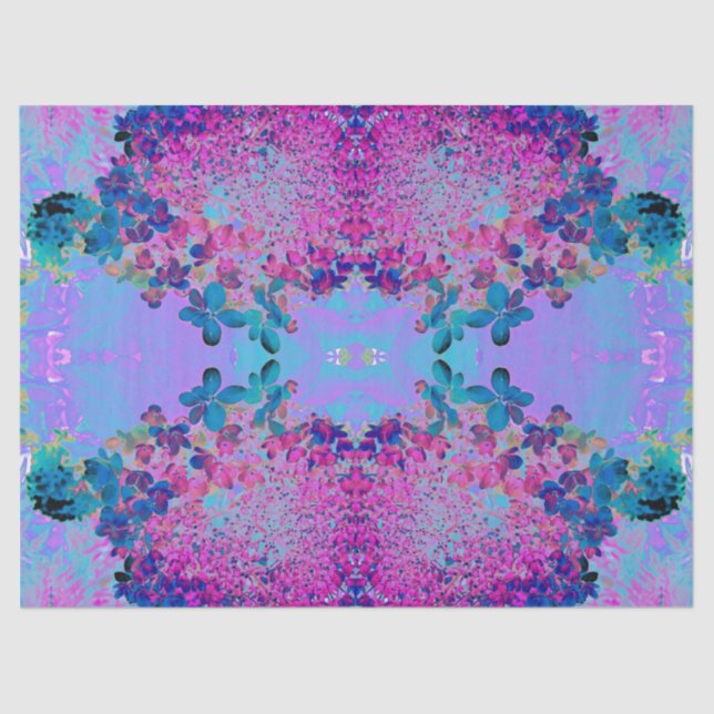 Papel De Seda Elegante Azul Escuro e Magenta - Iluminismo (Frente )