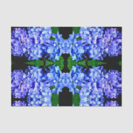 Papel De Seda Elegante azul-púrpura magenta hidrangea floral