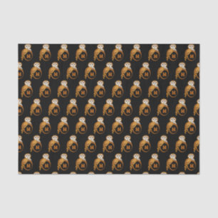 Papel De Seda Elegante Barn Owl Monograma