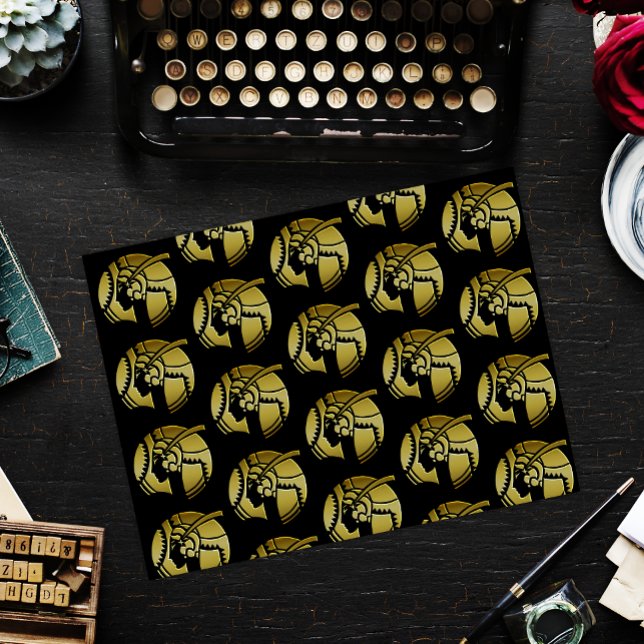 Papel De Seda Elegante Black and Dourada Art Deco Lady (Criador carregado)