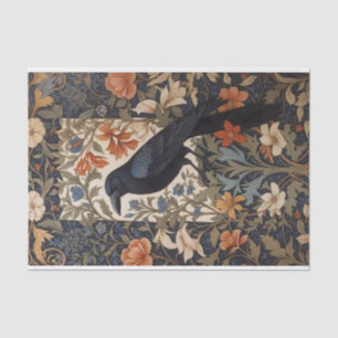 Papel De Seda Elegante Black Raven William Morris Inspirou Flora