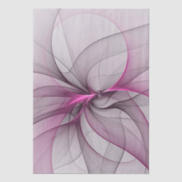 Papel De Seda Elegante Caos Moderno, Abstrato, Arte Fractal Rosa