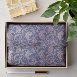 Papel De Seda Elegante Cor damasco roxa