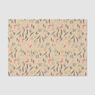 Papel De Seda Elegante Cream Beige FLORAL
