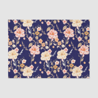Papel De Seda Elegante de Vintagem Floral Cor-de-Rosa, Blush, co