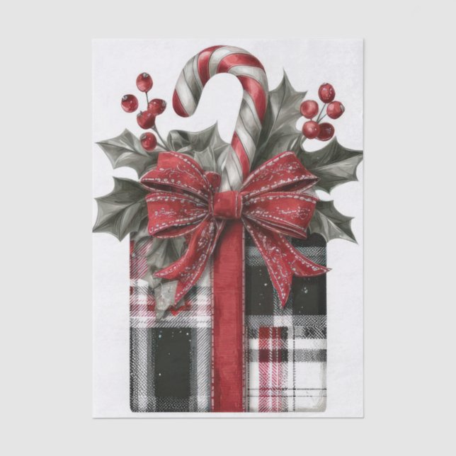 Papel De Seda Elegante e Festivo Natal (Frente )