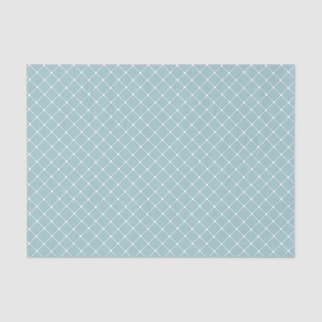 Papel De Seda Elegante Eggshell Blue Trellis (Frente )