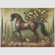 Elegante Equino, Cavalo, Decoupage