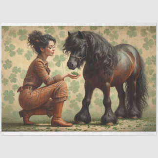 Papel De Seda Elegante Equino, Cavalo, Decoupage