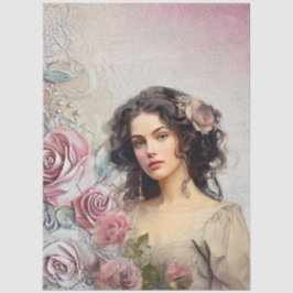 Papel De Seda Elegante Era Vitoriana Lavandas e Lugar