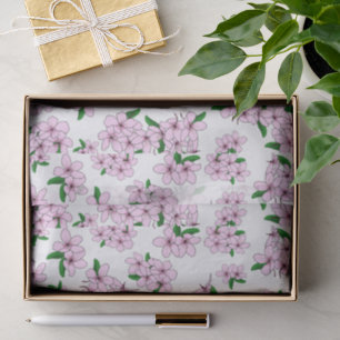 Papel De Seda Elegante flor de cerejeira rosa em aquarela floral