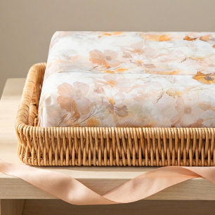 Papel De Seda Elegante Floral Aquarela