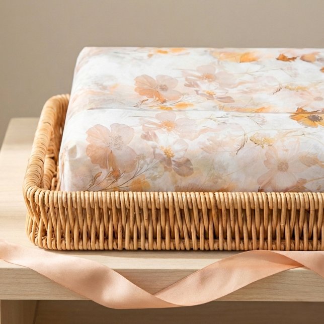 Papel De Seda Elegante Floral Aquarela (Criador carregado)