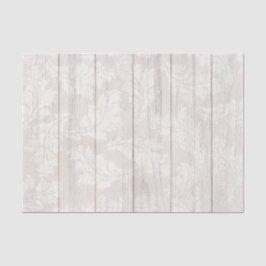 Papel De Seda Elegante Folha de Damasco Branco Botânica Madeira