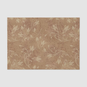 Papel De Seda Elegante Folha Torre Marrom Grunge