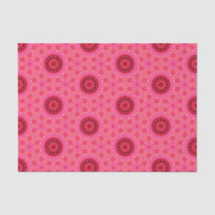 Papel De Seda Elegante Hot Pink Geométrico Patterno Girly Chic