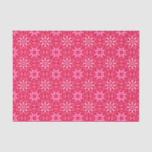 Papel De Seda Elegante Hot Pink Geométrico Patterno Girly Chic
