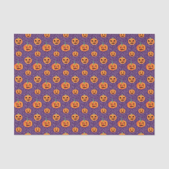 Papel De Seda Elegante Jack O' Lanternas (Frente )