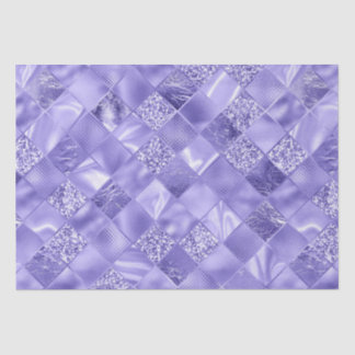 Papel De Seda Elegante Lilás Brilho Diamante Padrão de Treliça