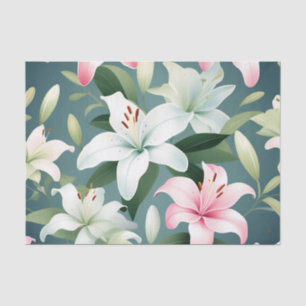 Papel De Seda Elegante Lily Pattern