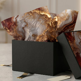 Papel De Seda Elegante Mármore Líquido Abstrato Ágata Dourado Bo
