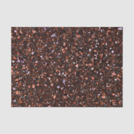 Papel De Seda Elegante Marrom-Preto-Marrom-Terrazzo