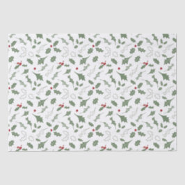 PAPEL DE SEDA ELEGANTE NATAL HOLLY