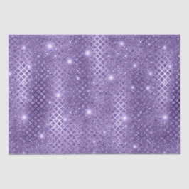 Papel De Seda Elegante Padrão de Brilho Metálico Roxo Diamantes