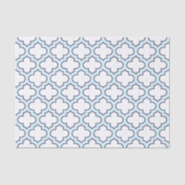 Papel De Seda Elegante padrão de quatro folhas marroquino azul c