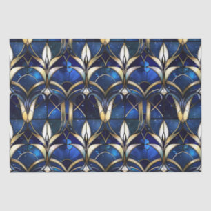 Papel De Seda Elegante padrão de vidro falso manchado de lótus d