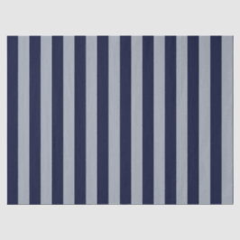 Papel De Seda Elegante padrão listrado azul marinho e azul claro