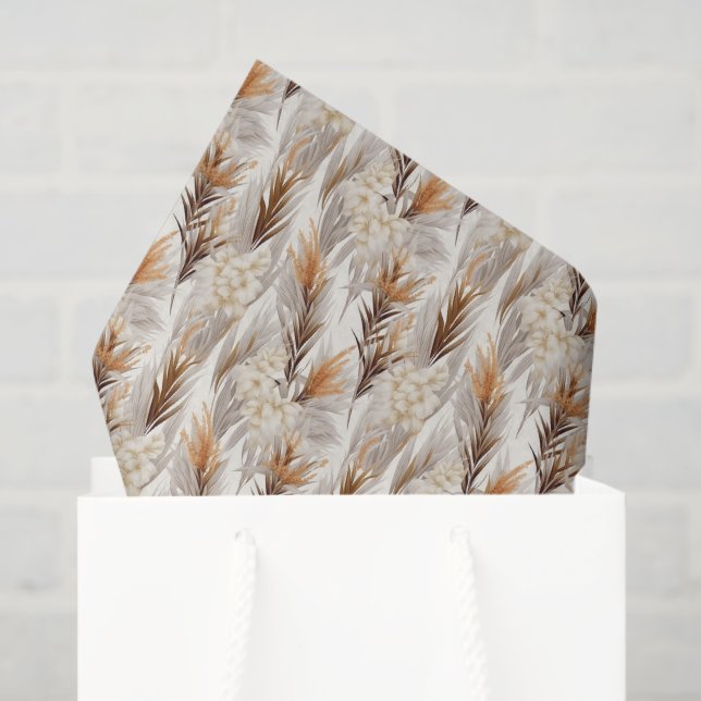 Papel De Seda Elegante Pampas Grass (Sacola de presentes)