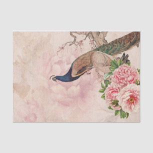 Papel De Seda Elegante Pavão Vintage