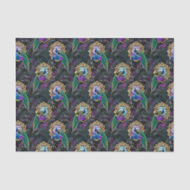 Papel De Seda Elegante Peacock (Frente )
