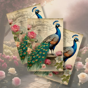 Papel De Seda Elegante Peacock Birdcage - Dissociação Floral Eph