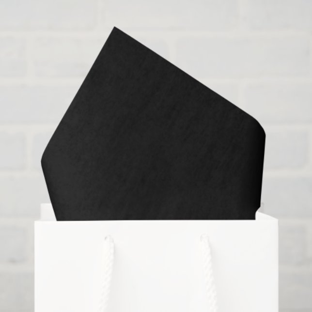 Papel De Seda Elegante Preto Sólido (Sacola de presentes)