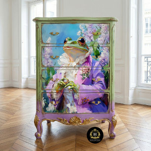Papel De Seda Elegante Rã em Decoupagem Floral de Lavanda da Pri