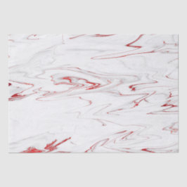 Papel De Seda Elegante Red Faux Marble, Natal