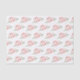 Papel De Seda Elegante Rosa Bege Floral