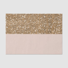 Papel De Seda Elegante Rosa Dourado Brilho Moderno Glamour Festa