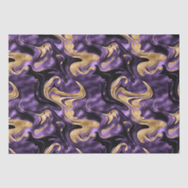 Papel De Seda Elegante Roxo Derretido e Folha de Ouro Aniversári