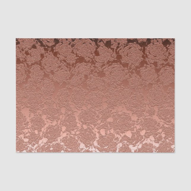Papel De Seda Elegante Rustic Light Terracotta Autumn Floral (Frente )