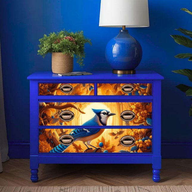 Papel De Seda Elegante - Salto Azul Majestoso em Decoupage do Br (Criador carregado)