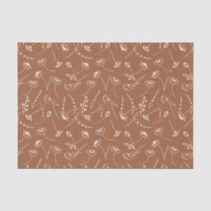 Papel De Seda Elegante Terracotta Wildflower Sketch Simple Flora