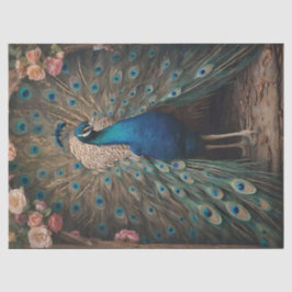 Papel De Seda Elegante Victorian Vintage Boho Peacock