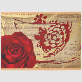 Papel De Seda Elegante Vintage Music Tissue Paper
