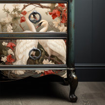 Elegante Vintage Victorian Boho Romântico Swans