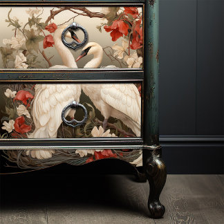 Papel De Seda Elegante Vintage Victorian Boho Romântico Swans