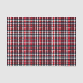 Papel De Seda Elegante Xadrez Escocês Vermelho Natalino